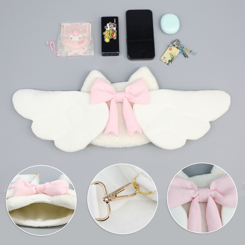 Mini Backpack Purse - Angel Cartoon Girls Backpacks with Wing