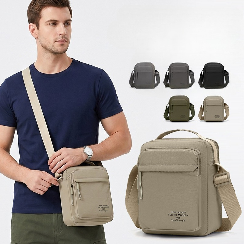 Sling Backpack Shoulder - Men's Nylon Crossbody Backpack Fashionable Versatile