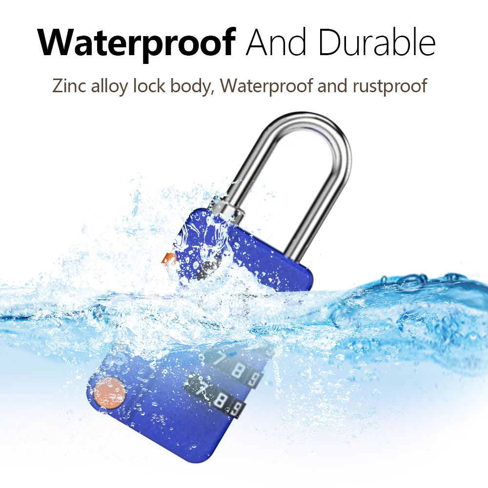 Travel Backpack Anti Theft - Keyless 4-Digit Combination Padlock for Travel