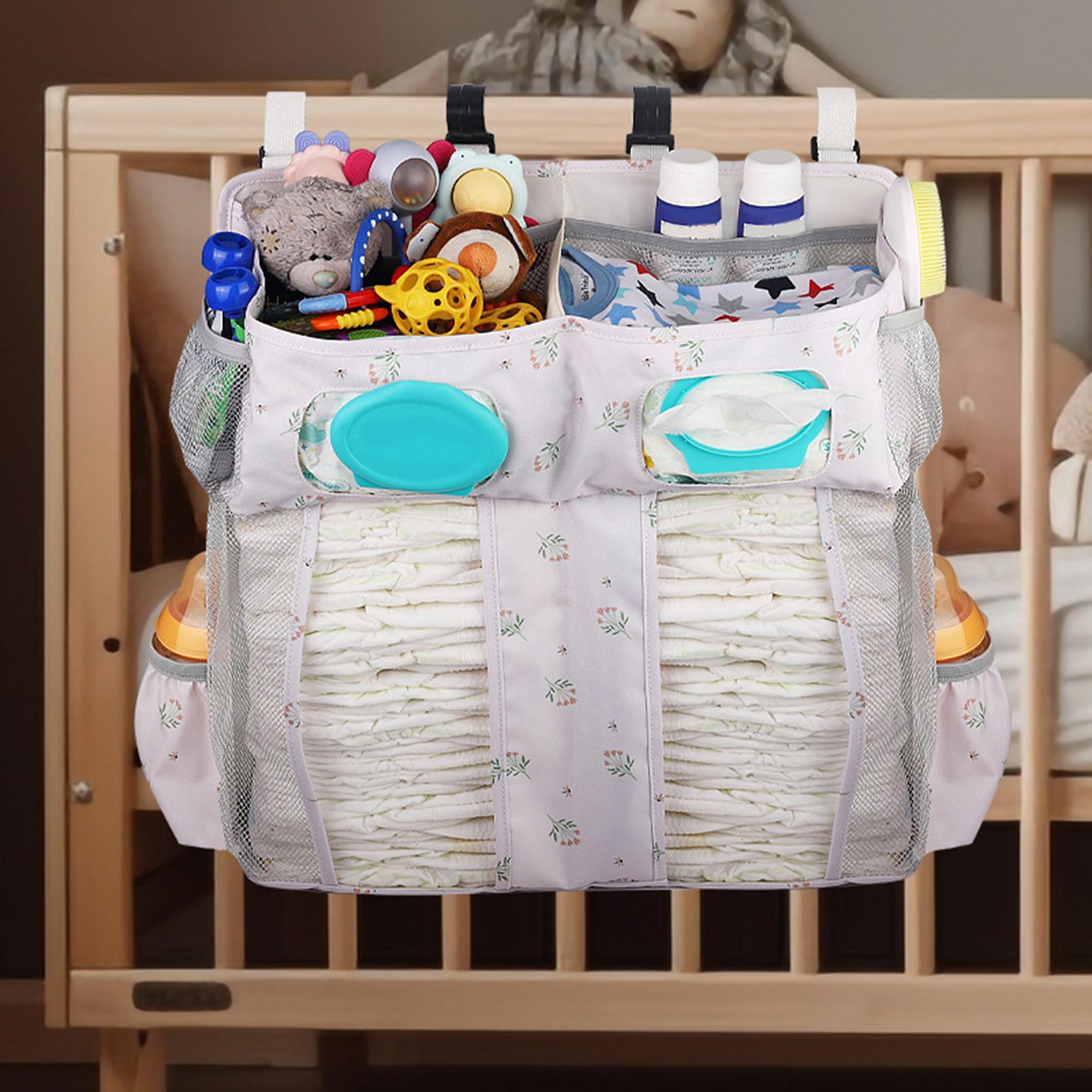 Backpack Diaper Bag - Hanging Baby Crib Storage Bag Infant