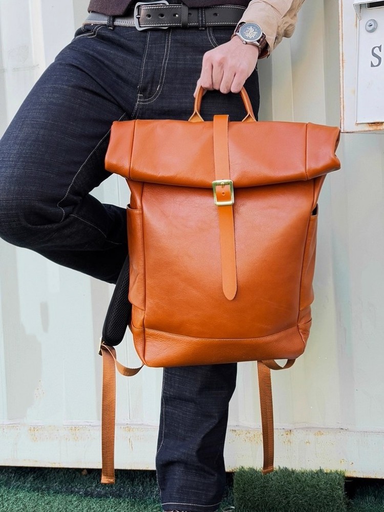 Large Capacity Mens Genuine Le - Leather Backpack Vintage 评论和价格