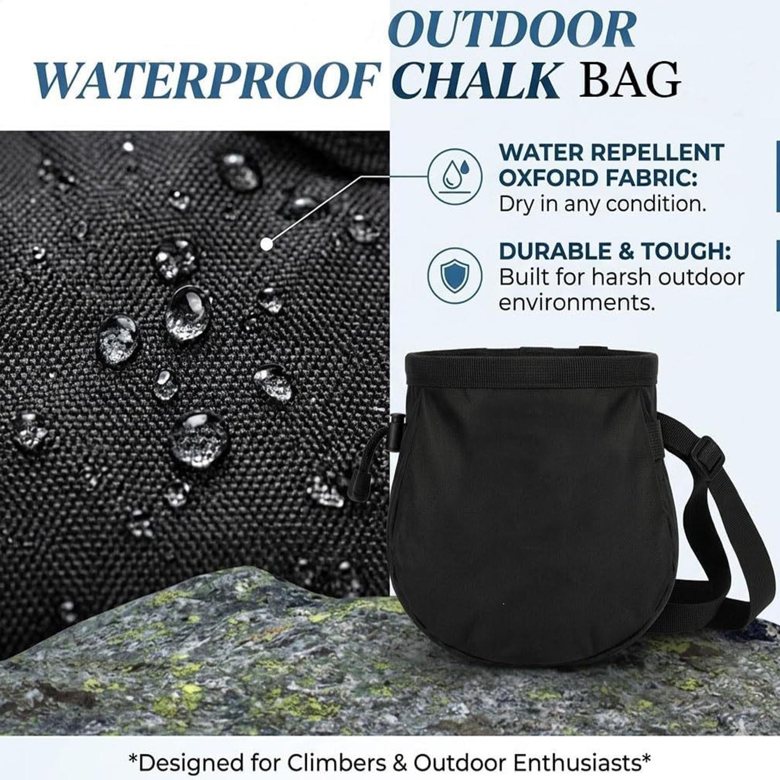 Rock Climbing Chalk Bag Waterp - Drawstring Gym Bag 评论和价格