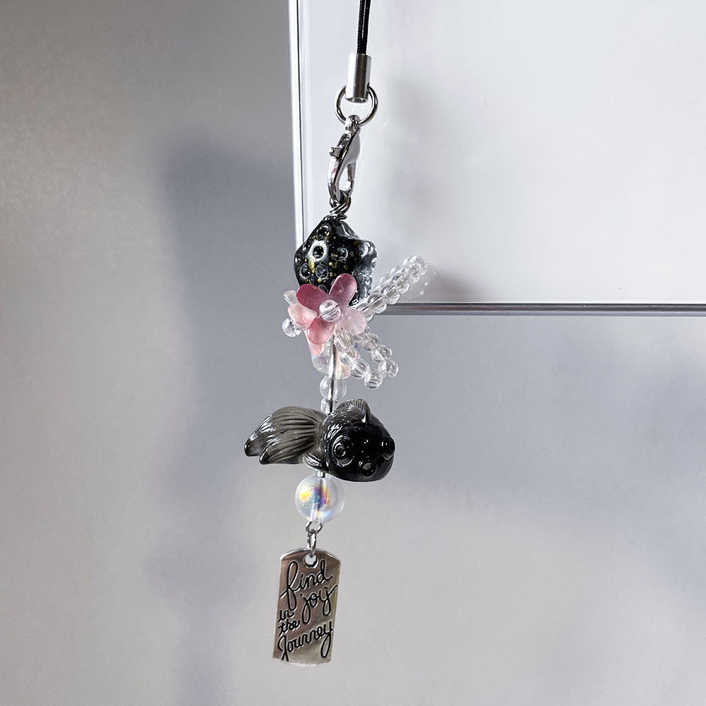 Black Goldfish Phone Charm Cha - Fashion Backpack Women 评论和价格