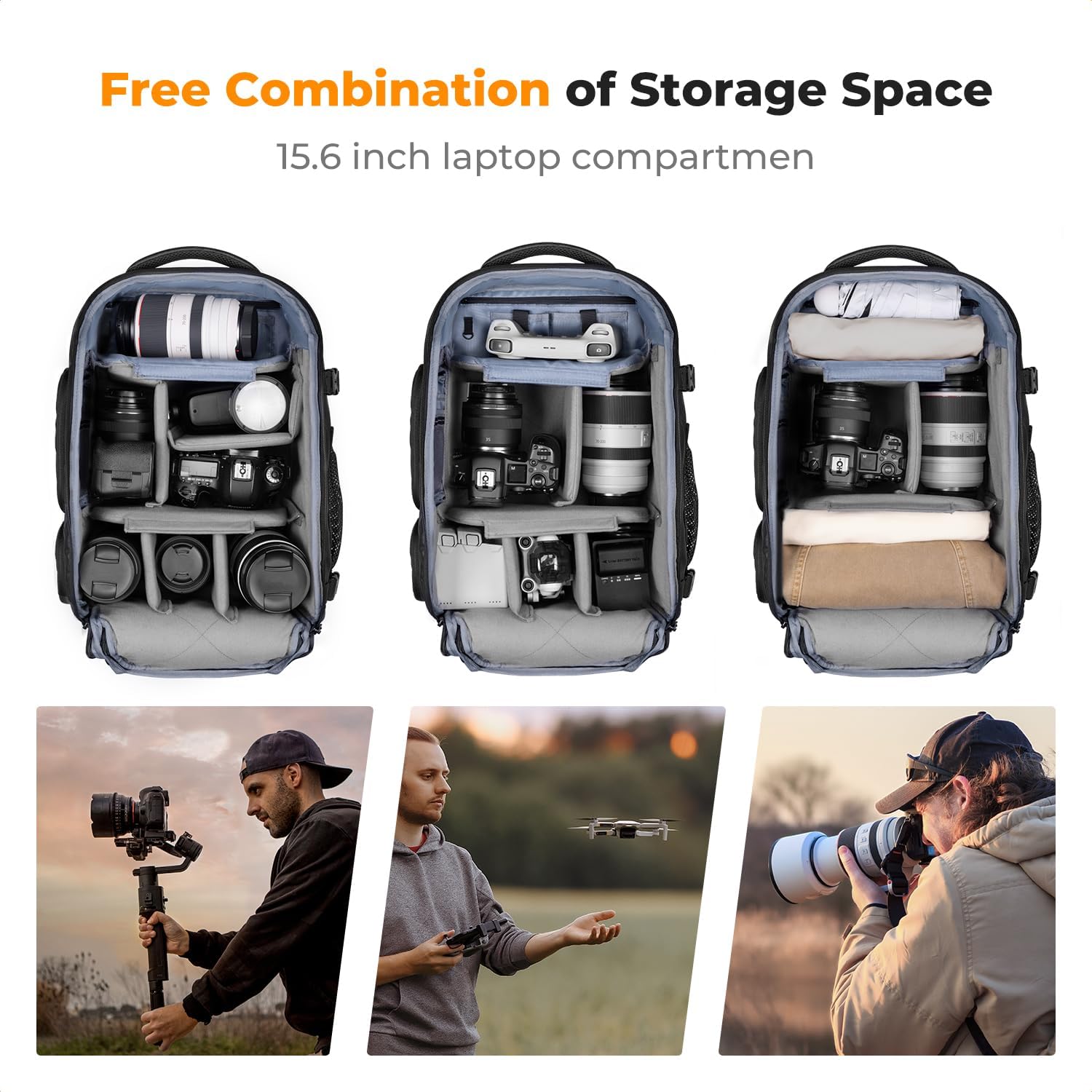 K&F CONCEPT Camera Backpack,25 - Laptop Backpack 15.6 评论和价格