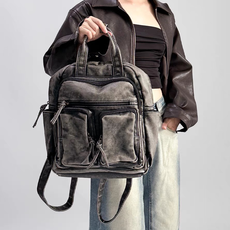 Luxury Soft Washed Pu Leather  - Leather Backpack Vintage 评论和价格