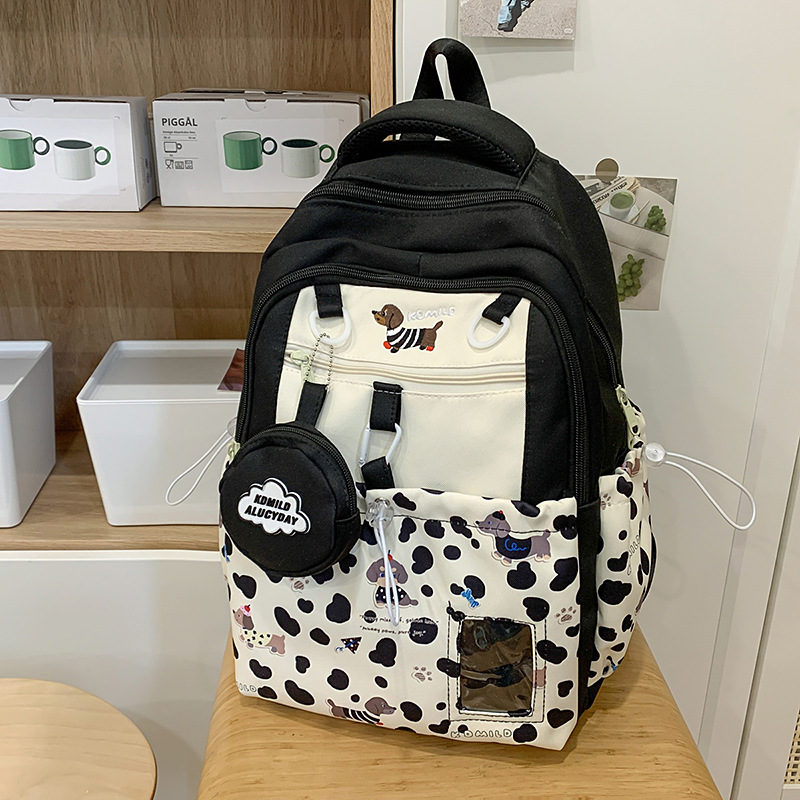Sweet College Style Spliced Ba - School Backpack Teen 评论和价格