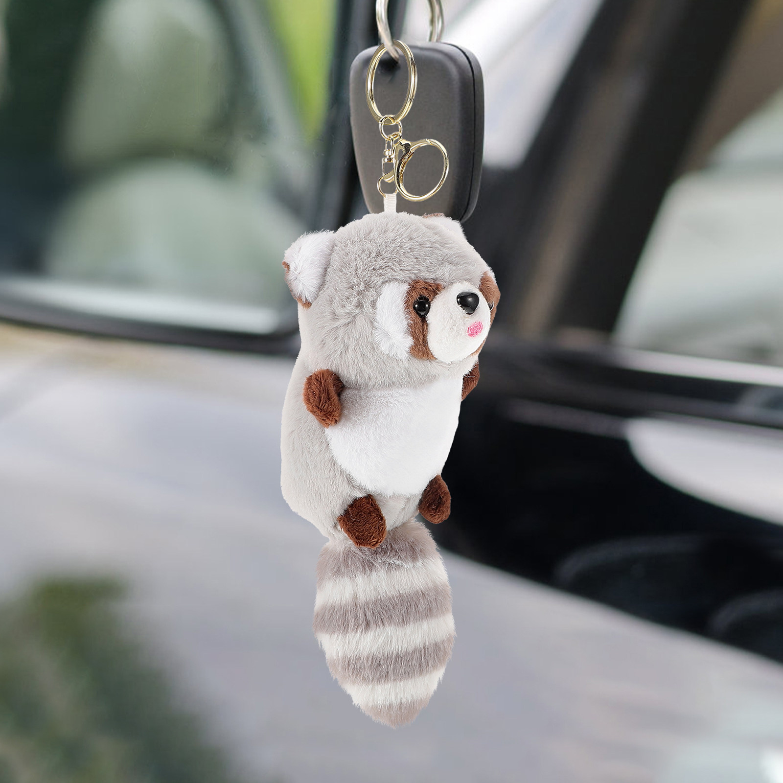 Raccoon Keychains Soft Stuffed - Mini Backpack Purse 评论和价格
