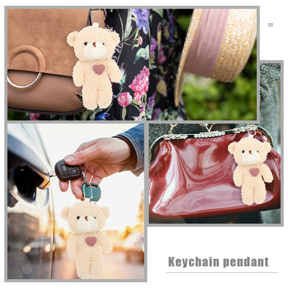 2 Pcs Stuffed Key Ring Charms  - Mini Backpack Purse 评论和价格