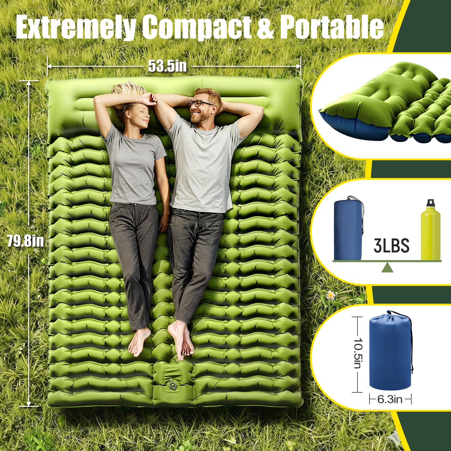 Double Inflatable Camping Air  - Hiking Backpack Waterproof 评论和价格