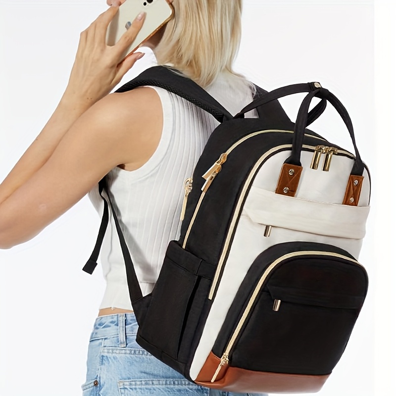 Women Two Tone Laptop Backpack - Laptop Backpack 15.6 评论和价格