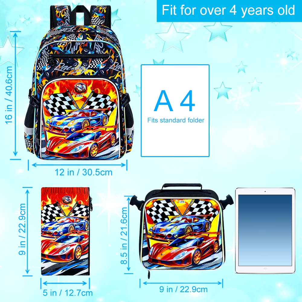Bookbag for Kids Boys, 3PCS Ba - Hydration Pack Outdoor 评论和价格