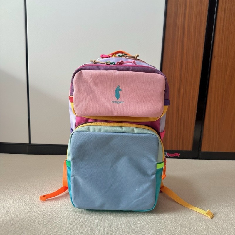 Dopamine Color Block Backpack  - Canvas Backpack Casual 评论和价格