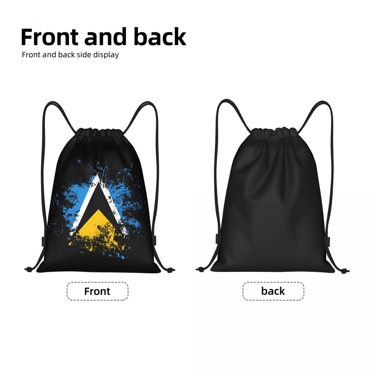 Saint Lucia Country Flag Water - Drawstring Gym Bag 评论和价格