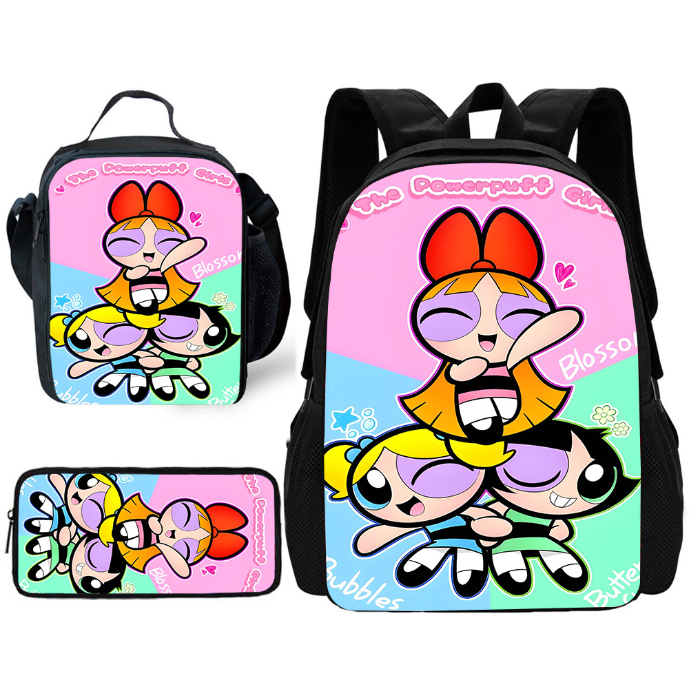 Child Cute Anime Powerpuffs Gi - School Backpack Teen 评论和价格