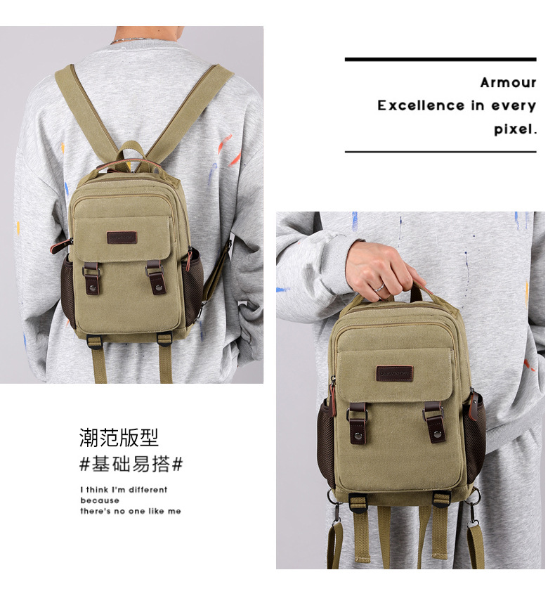 New Canvas Chest Bag Men Large - Canvas Backpack Casual 评论和价格