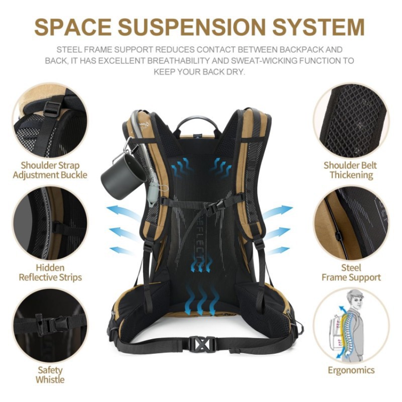 Large Waterproof Tear-Resistan - Hiking Backpack Waterproof 评论和价格