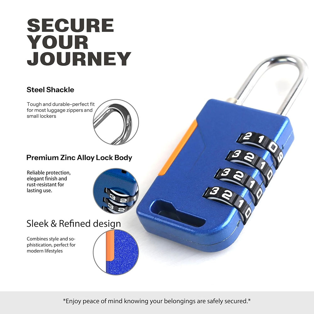 4 Digit Combination Padlock wi - Travel Backpack Anti Theft 评论和价格